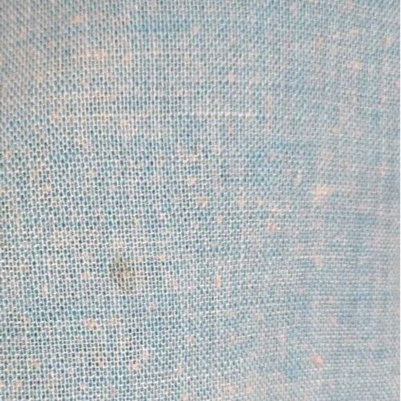 Dan Press Dan River Fabric Baby Dress Blue White Peter Pan Collar Vintage Tear - Picture 6 of 10